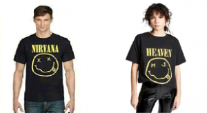 Nirvana and Marc Jacobs smiley face t shirts