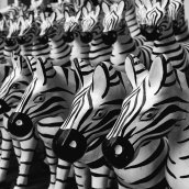 wooden zebras