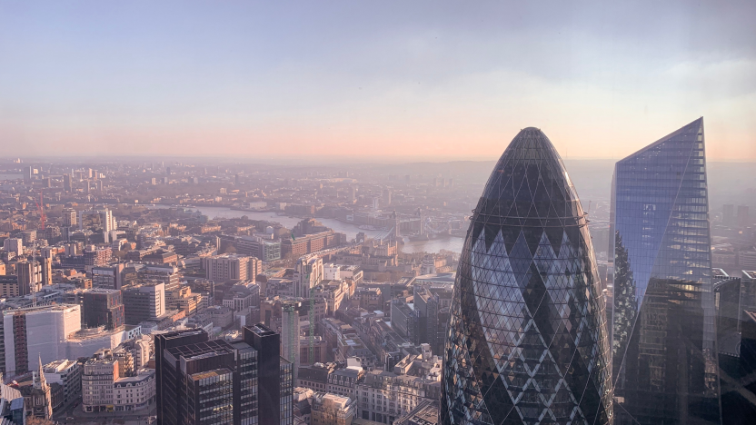 sky view of London