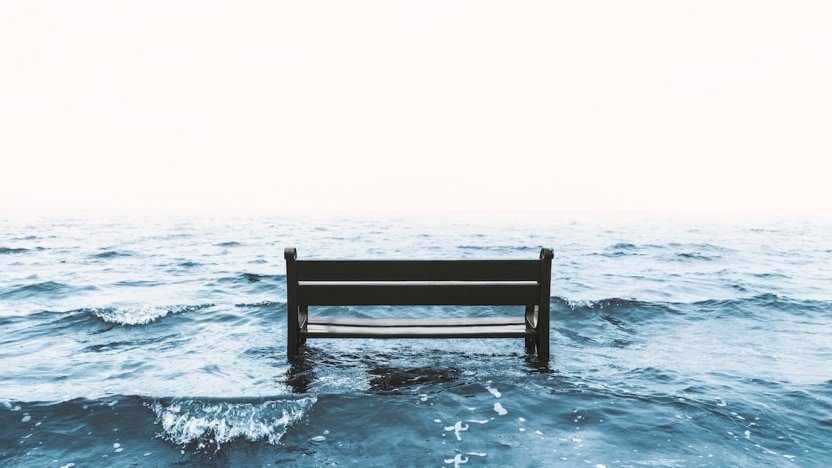 bench in the sea